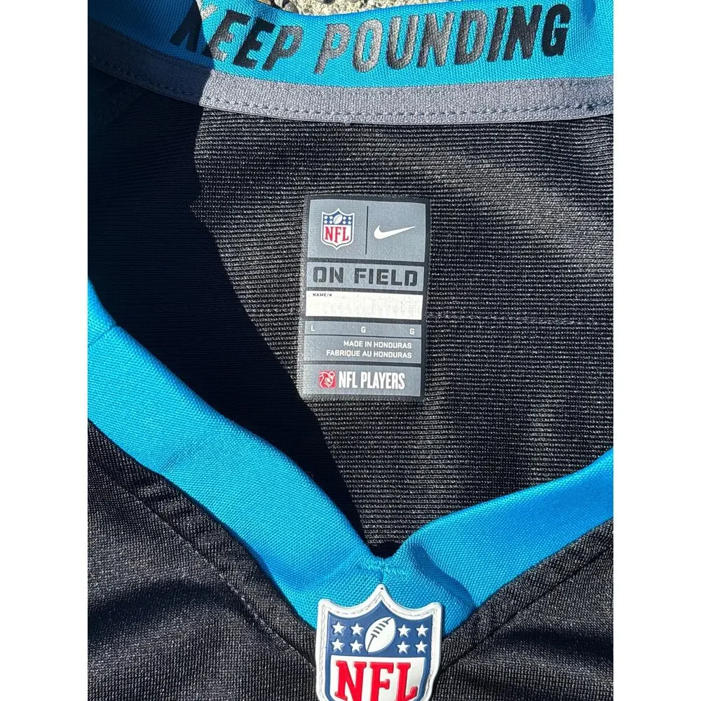 Nike NFL Carolina Panthers #2 DJ Moore On-Field Jersey Black Womens Size L